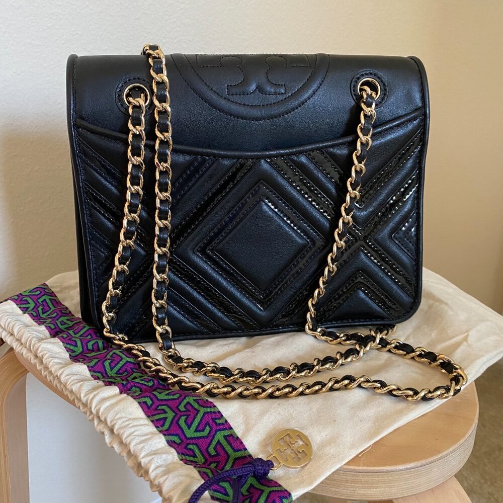 Tory Burch Black Fleming Shoulder/Crossbody Bag